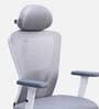 Shioni Ergonomic Chair With Adjustable Handle, Lumbar Support And Neck Rest In Grey Colour