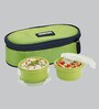 Smart Lock Green Melamine  225 ML Each Lunch Box With Bag