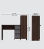 Smart Multipurpose Hutch Desk with storage in Asian Walnut Finish