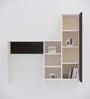 Smart Multipurpose Hutch Desk with storage in Chiyoda Wange & Highland Pine Finish