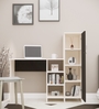 Smart Multipurpose Hutch Desk with storage in Chiyoda Wange & Highland Pine Finish