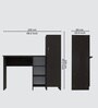 Smart Multipurpose Hutch Desk with storage in Chiyoda Wange Finish
