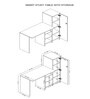 Smart Multipurpose Hutch Desk with storage in Chiyoda Wange Finish