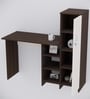 Smart Multipurpose Hutch Desk with storage in Highland Pine & Asian Walnut Finish