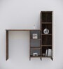 Smart Multipurpose Hutch Desk with storage in Highland Pine & Cochwood Brown Finish
