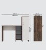 Smart Multipurpose Hutch Desk with storage in Highland Pine & Cochwood Brown Finish