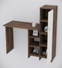 Smart Multipurpose Hutch Desk with storage in Highland Pine & Cochwood Brown Finish