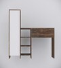 Smart Multipurpose Hutch Desk with storage in Highland Pine & Cochwood Brown Finish