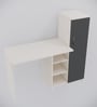 Smart Multipurpose Hutch Desk with storage in Highland Pine & Slate Grey Finish