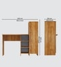 Smart Multipurpose Hutch Desk with storage in Plateau Apple Finish