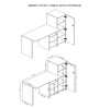 Smart Multipurpose Hutch Desk with storage in Plateau Apple Finish