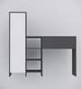 Smart Multipurpose Hutch Desk with storage in Slate Grey & Highland Pine Finish