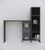 Smart Multipurpose Hutch Desk with storage in Slate Grey & Highland Pine Finish