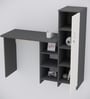 Smart Multipurpose Hutch Desk with storage in Slate Grey & Highland Pine Finish