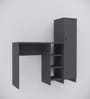 Smart Multipurpose Hutch Desk with storage in Slate Grey Finish