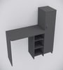 Smart Multipurpose Hutch Desk with storage in Slate Grey Finish