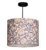 Smart Owl Round Multicolor Fabric Single Hanging Light