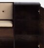 Smiley Shoe Rack with Seating in Walnut Finish