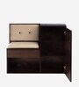 Smiley Shoe Rack with Seating in Walnut Finish
