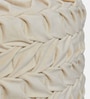 Smocking Fabric Seating Stool in Cream Colour