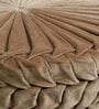Smocking Fabric Seating Stool in Dark Brown Colour