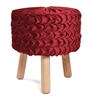 Smocking Seating Stool in Maroon Colour