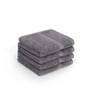 Smoke Grey Bamboo and Cotton Solid 600 GSM Face Towels Pack of 4