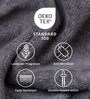 Smoke Grey Bamboo and Cotton Solid 600 GSM Face Towels Pack of 4