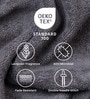 Smoke Grey Bamboo and Cotton Solid 600 GSM Face Towels Pack of 4