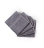 Smoke Grey Bamboo and Cotton Solid 600 GSM Face Towels Pack of 4