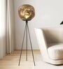 Smoked Glass Globe Tripod Floor Lamp