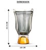 Smokey Horizon Glass Vase