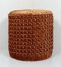 Smoking Velvet Pouffe In Copper Colour