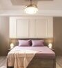 Smoky Lilac 100% Cotton 300TC Solid Superking Bedsheet with 2 Pillow Covers (Quilted)