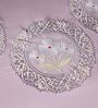 Smoky Lilac 300TC 100% Cotton Solid Flat Embroidered Super King Bedsheet With 2 Pillow Covers