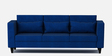 Nipul Fabric 3 Seater Sofa In Royal Blue Colour