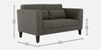 Snooze Fabric 2 Seater Sofa in Ash Grey Colour