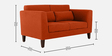 Snooze Fabric 2 Seater Sofa in Terracotta Colour