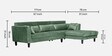 Snooze Fabric LHS Sectional Sofa In Green Colour