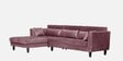 Snooze Fabric LHS Sectional Sofa In Rose Brown Colour