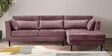 Snooze Fabric LHS Sectional Sofa In Rose Brown Colour