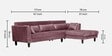 Snooze Fabric LHS Sectional Sofa In Rose Brown Colour