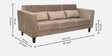 Snooze Fabric Sofa Set In Mocha Brown Colour With 3+2+1 Combination