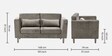 Snooze Fabric Sofa Set In Taupe Colour With 3+2 Combination