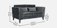 Snooze Velvet 2 Seater Sofa in Space Grey Colour