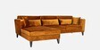 Snooze Velvet RHS Sectional Sofa in Amber Colour