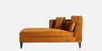 Snooze Velvet RHS Sectional Sofa in Amber Colour