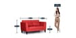 Snoozepro Fabric 2 Seater Sofa in Omega Red Colour