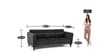 Snoozepro Fabric 3 Seater Sofa in Smoke Grey Colour