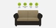 Snugy Fabric 2 Seater Sofa In Coffee & Mouse Finish